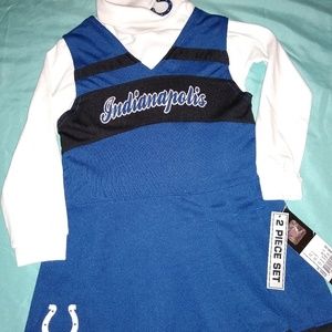 Nfl team apparel Colts cheer outfit 4t